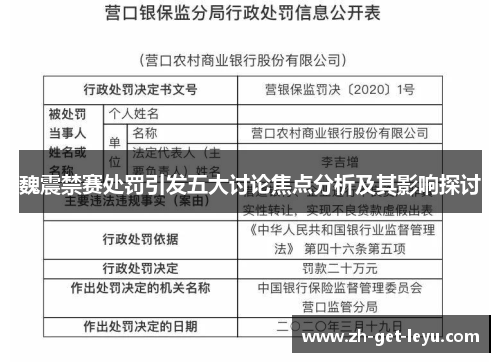 魏震禁赛处罚引发五大讨论焦点分析及其影响探讨